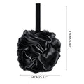 Bamboo Charcoal Bath Ball Black Shower Loofah Sponge Mesh Pouf Body Scrubber