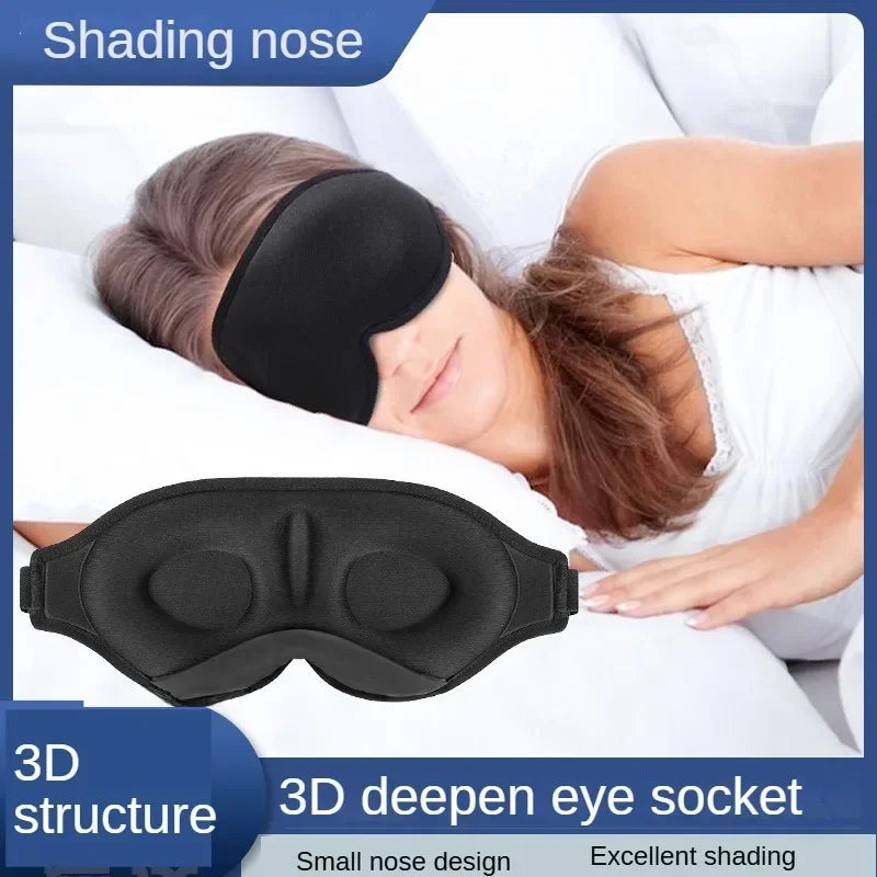 3D Sleeping Mask 100% Blockout Light Sleep Mask for Eye Soft Eye Mask for Travel Eyeshade Night Breathable Blindfold Sleepmasker