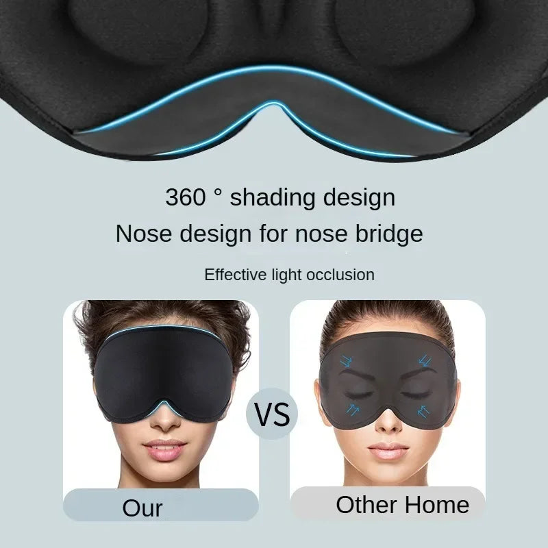 3D Sleeping Mask 100% Blockout Light Sleep Mask for Eye Soft Eye Mask for Travel Eyeshade Night Breathable Blindfold Sleepmasker