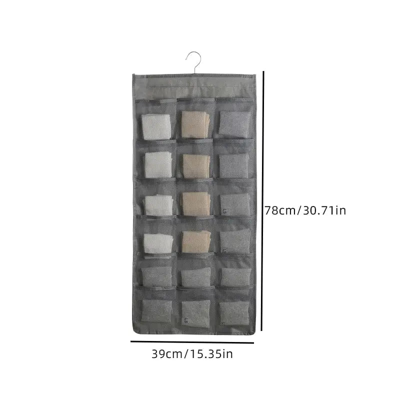 Double Sides Underwear Storage Hanging Bag Dormitory Home Wardrobe Hanging Wall Foldable Bag Underpants Socks Organizer